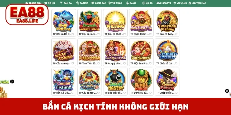 Bắn cá kịch tính không giới hạn