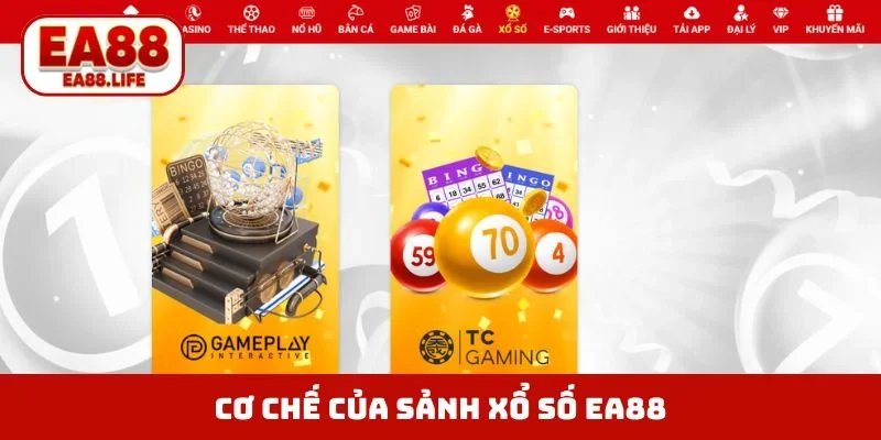 Cơ chế của sảnh xổ số EA88